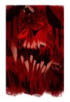  azelweien blood bloody_teeth colored_sclera extra_eyes highres horizontal_pupils horror_(theme) monster no_humans open_mouth original red_eyes red_sclera red_theme tears teeth veins 
