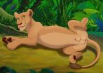 anus balls bodily_fluids crossgender detailed_background disney felid feral ftm_crossgender genital_fluids genitals lion looking_at_viewer lying male mammal nala outside pantherine pawpads paws penis penis_tip precum priestofjashin solo spread_legs spreading the_lion_king tongue tongue_out 