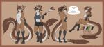  2021 anthro avian breasts brown_background brown_hair clothed clothing destiny_(milodesty) dragon eyewear featureless_breasts female glasses green_eyes gryphon hair hi_res hybrid milodesty model_sheet mythological_avian mythology nude simple_background 