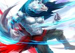  abs anthro biceps canid canine canis clothing digital_media_(artwork) fur male mammal muscular muscular_anthro muscular_male pecs sky_(artist) sky_gomi white_body wolf 