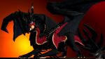  3d_(artwork) absurd_res bladed_tail blender_(software) digital_media_(artwork) dragon feral hi_res looking_at_viewer model ring scales simple_background solo spikes sredrahs wings 
