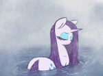  equid equine eyes_closed female feral friendship_is_magic hair hasbro hi_res horn mammal my_little_pony partially_submerged purple_hair rarity_(mlp) solo t72b unicorn water wet_hair 