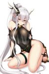  arknights artist_revision ateoyh garter horns pointy_ears see_through shining_(arknights) swimsuits 