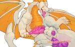  2020 4_balls anal_egg_insertion anus balls butt claws dragon egg egg_in_ass egg_insertion feral genitals hi_res horn knot looking_at_viewer lying male membrane_(anatomy) membranous_wings multi_balls multi_genitalia multicolored_body multicolored_scales on_back open_mouth patreon penile_spines penis pink_egg pink_knot pink_penis pink_tongue presenting presenting_anus presenting_balls presenting_hindquarters presenting_penis purple_egg raised_leg redponei scales scalie signature simple_background solo spikes teeth toe_claws tongue tongue_out two_tone_body two_tone_egg two_tone_scales two_tone_wings virion_stoneshard white_background white_body white_scales white_wings wings yellow_body yellow_claws yellow_eyes yellow_horn yellow_membrane yellow_scales yellow_spikes yellow_wings 