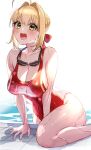  cleavage fate/extra fate/stay_night saber_extra swimsuits wet yayoimaka03 