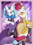  accessory ankh anthro aru_(furry_in_a_hurry) beans braixen breasts clothing collar duo egyptian egyptian_clothing eye_markings eye_of_horus eye_of_ra female fen_(fennekinboy) florges flower flower_in_hair furry_in_a_hurry fusion glistening glistening_eyes gold_(metal) gold_jewelry hair hair_accessory heroic hi_res jewelry looking_back markings menacing_(disambiguation) nintendo paws plant pok&eacute;mon pok&eacute;mon_(species) pok&eacute;mon_fusion pose sassy smile smirk tag tag_team video_games wallpaper 