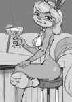  2021 absurd_res alcohol anonymous_artist anthro beverage bikini cherry clothing cocktail female food fruit greyscale hi_res jak_and_daxter mammal martini martini_glass monochrome mustelid naughty_dog ottsel plant sitting solo sony_corporation sony_interactive_entertainment swimwear tess_(jak_and_daxter) video_games 