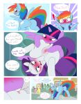  absurd_res anus big_butt butt comic derpy_hooves_(mlp) dialogue english_text equid equine female female/female feral fluttershy_(mlp) friendship_is_magic genitals hasbro hi_res horn kryptchild lyra_heartstrings_(mlp) mammal my_little_pony pegasus purple_body pussy rainbow_dash_(mlp) rarity_(mlp) text twilight_sparkle_(mlp) unicorn white_body wings 
