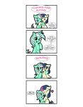  &lt;3 absurd_res bonbon_(mlp) comic dialogue duo english_text equid equine fearingfun female female/female feral friendship_is_magic green_body hasbro hi_res horn lyra_heartstrings_(mlp) mammal my_little_pony simple_background text unicorn white_background 