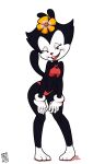  2021 9:14 alpha_channel animaniacs anthro bikini black_body black_fur clothing dot_warner female flower fur gloves half-closed_eyes handwear hi_res kenbr_arts_(artist) mammal narrowed_eyes open_mouth plant signature solo swimwear tongue tongue_out warner_brothers 