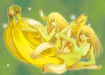  artist_request banana food fruit long_hair lowres multiple_girls nude personification source_request yellow 