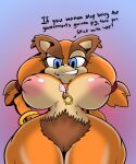  anthro at badger big_breasts blue_eyes breasts dialogue edit female game_(disambiguation) genitals hairy hairy_pussy huge_breasts jewelry low-angle_view mammal mustelid musteline necklace nipples nude pubes pussy solo sonic_boom sonic_the_hedgehog_(series) sticks_the_jungle_badger teeth text view viewer wide_hipes xaveknyne 