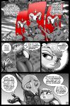  2021 anthro bodily_fluids borba bovid canid canine caprine clothed clothing comic dawn_bellwether dialogue disney duo english_text female fox fully_clothed group horn judy_hopps lagomorph leporid low-angle_view male mammal nazi nazi_salute nick_wilde rabbit red_fox sheep speech_bubble sweat sweatdrop text zootopia 