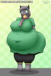  anthro belly big_belly big_butt blush bovid butt caprine clothed clothing cookie deltarune eyewear female food fully_clothed fur glasses goat green_eyes grey_body grey_fur gyro-furry hi_res horn huge_butt hyper hyper_belly leggings legwear mammal nipple_outline obese obese_anthro obese_female overweight overweight_anthro overweight_female pattern_background ralsei robe scarf simple_background solo text tight_clothing url video_games weight_gain wide_hips 