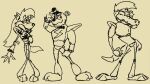  80&#039;s_theme alligator alligatorid anthro armor bow_tie bracelet canid canine canis claws clothing crocodilian doodledoggy ear_piercing ear_ring eyewear female five_nights_at_freddy&#039;s five_nights_at_freddy&#039;s:_security_breach ghost glamrock_freddy_(fnaf) group hair half-closed_eyes hat headgear headwear hi_res horror_(theme) jewelry long_hair long_tail machine male mammal monochrome montgomery_gator_(fnaf) musician narrowed_eyes one_eye_closed overbite pauldron piercing reptile robot robotic roxanne_wolf_(fnaf) scalie scott_cawthon simple_background spiked_bracelet spikes spirit star_glasses stubby_tail sunglasses synthetic tattoo teeth tipping_hat top_hat ursid video_games wink wolf yellow_and_black 
