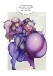  balls big_balls bodily_fluids breasts cum cum_inflation dialogue drooling duo female female/female genital_fluids genitals gynomorph hair hi_res huge_balls humanoid hyper hyper_balls hyper_genitalia inflation intersex intersex/female league_of_legends navel nipples open_mouth poppy_(lol) pwcsponson riot_games saliva short_stack tristana_(lol) video_games yordle 