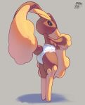  absurd_res ambiguous_gender anthro big_ears butt diaper diaper_fetish diaper_fur diaperfurry extry hands_together hi_res long_ears looking_back lopunny nintendo paws pok&eacute;mon pok&eacute;mon_(species) solo standing video_games 