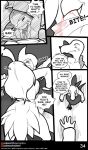  2020 ambiguous_penetration anthro big_breasts bite black_and_white blood bodily_fluids breasts clothed clothing coat comic decidueye english_text eyes_closed feathers female feral fluffy gallade hair hi_res insane long_hair magnus_(shiro-neko) male male/female matemi monochrome necktie nintendo penetration pok&eacute;mon pok&eacute;mon_(species) salandit shirt sir_gallade suit sweat text topwear trenchcoat video_games yandere 
