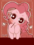  2013 blush candy dessert earth_pony equid equine female feral food friendship_is_magic hair horse long_hair looking_at_viewer mammal my_little_pony pink_hair pinkie_pie_(mlp) pony solo umeguru 