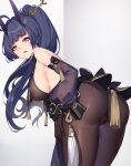  ass benghuai_xueyuan honkai_impact horns nipples no_bra raiden_mei see_through vierzeck 