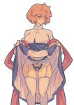  1girl absurdres ass_visible_through_thighs blue_dress blush breasts chastity_belt crying crying_with_eyes_open dress dress_lift emiya_shirou fate/grand_order fate/stay_night fate_(series) garter_belt garter_straps genderswap genderswap_(mtf) groin habit hanahiyo_(hoimin) highres large_breasts legs legs_apart lifted_by_self lock midriff_peek nun orange_hair pubic_tattoo pussy pussy_juice short_hair shroud_of_magdalene skirt_hold solo sweat tattoo tearing_up tears thick_thighs thighhighs thighs wet white_legwear yellow_eyes 
