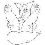  anus facial_markings female genitals head_markings hi_res infamousrel looking_at_viewer markings nintendo open_mouth pok&eacute;mon pok&eacute;mon_(species) presenting pussy solo spread_legs spreading video_games zangoose 