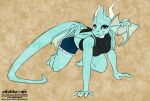  2021 alishka anthro breasts brown_eyes clothed clothing digital_media_(artwork) dragon female horn membrane_(anatomy) membranous_wings non-mammal_breasts scalie smile solo western_dragon wings 