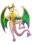  3_toes 5_fingers absurd_res anthro breasts celestina draik_(neopets) featureless_breasts featureless_crotch feet female fingers hi_res jumpstart_games markings neopet_(species) neopets non-mammal_breasts red_eyes solo toes video_games white_markings wreath yellow_body 
