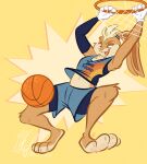  anthro ball basketball basketball_(ball) female lagomorph leporid lola_bunny looney_tunes mammal nicnak044 paws rabbit slam_dunk solo warner_brothers 