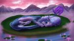  absurd_res adrim asian_mythology dragon east_asian_mythology eastern_dragon female feral hi_res lotus_(disambiguation) mounts mythology sisu_(ratld) solo sunrise water 