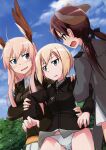  animal_ears erica_hartmann gertrud_barkhorn hanna-justina_marseille inumimi pantsu strike_witches uniform 