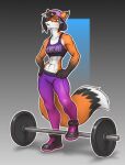  2020 abs anthro athletic athletic_anthro athletic_female baseball_cap breasts bronx23 canid canine clothed clothing countershade_face countershade_torso countershading digital_media_(artwork) female fox fur hat headgear headwear hi_res ileya mammal midriff multicolored_body multicolored_fur muscular muscular_anthro muscular_female navel orange_body orange_fur rosaline_(bronx23) solo standing two_tone_body two_tone_fur weights white_body white_countershading white_fur 