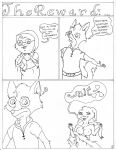  absurd_res age_difference andromorph anthro black_and_white breasts canid canine clothing comic disney female fox hi_res intersex lagomorph leporid lord_darconium male mammal monochrome mrs_rabbit older_female rabbit robin_hood traditional_media_(artwork) younger_male 