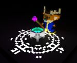  anthro antlers black_background cauldron cervid cervine clothing crown crystal digital_media_(artwork) gem glowing handlebarsprites horn magic magic_circle magic_user male mammal robe simple_background solo spell staff standing tiara tom_cervo voxel_(artwork) 