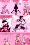 alternate_universe big_breasts big_penis breasts comic crossgender curvy_figure damaged_clothing duo female flaccid genitals hair hair_over_eye hi_res hourglass_figure human humanoid looking_at_viewer machine male mammal mettaton mettaton_ex one_eye_obstructed penis protagonist_(undertale) robot smoke spotlights text thewill under(her)tail undertale video_games 