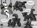 all_fours anthro bdsm bitchsuit bondage bound canid canine canis chastity_(disambiguation) collar comic conditional_dnp denial_(disambiguation) goo_(disambiguation) goo_transformation leash lustylamb male mammal null_bulge petplay roleplay rubber solo transformation wolf 