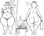  anthro belly big_breasts big_butt blue_sky_studios bovid bracelet breasts bucket burning butt caprine case cellulite cigarette digital_media_(artwork) domestic_goat english_text feet female ferdinand_(film) fur genitals goat hair half-closed_eyes hi_res horn humanoid_feet humanoid_hands jewelry lupe_(ferdinand) mammal mature_anthro mature_female narrowed_eyes navel nipples nude open_mouth overweight overweight_anthro overweight_female oystercatcher7 phone pubes pussy simple_background sketch smoke solo text the_story_of_ferdinand thick_thighs white_background wide_hips 