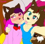  absurd_res anthro best_friends besties canid canine canis danielle duo female female/female fox hi_res human humanoid invalid_tag just mammal rae spice two vanads wolf young 