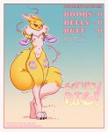  absurd_res anthro border clothing digimon digimon_(species) female hi_res hyper_drive legwear looking_at_viewer mammal nipples nude renamon simple_background smile solo thick_thighs thigh_highs white_border winter_nacht 