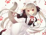  animal_ears blush gray_hair headband maid tagme_(character) tail tokoshibyra twintails 