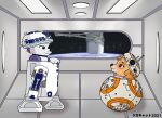  2021 bb-8 canid canine canis collar cosplay domestic_dog duo everest_(paw_patrol) female feral kerocat mammal paw_patrol pink_collar r2-d2 skye_(paw_patrol) space spacecraft star_wars vehicle 