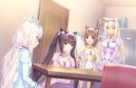  animal_ears azuki_(nekopara) cat_ears cat_girl cat_tail chocola_(nekopara) coconut_(nekopara) highres long_hair multiple_girls nekopara sayori_(neko_works) siblings sisters tail vanilla_(nekopara) 