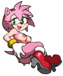  2021 amy_rose boots breasts butt butt_grab clothing colored eulipotyphlan eyelashes female footwear genitals gloves hair hand_on_butt handwear hedgehog light lighting looking_at_viewer mammal mostly_nude nipples pink_hair pose pussy shaded simple_background sketch smile solo sonic_the_hedgehog_(series) traced watatanza white_background 