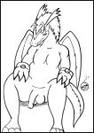  dragon embarrassed genitals humanoid_genitalia humanoid_penis legendz male penis reddragonkan shiron solo wind_dragon 