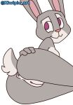  anthro anus butt disney fanarts female feral genitals judy_hopps kiwipie_art lagomorph leporid lying male mammal nude on_side pose pussy rabbit solo zootopia 