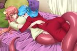  ass lindaroze miia_(monster_musume) monster_girl monster_musume_no_iru_nichijou pajama pointy_ears tail 