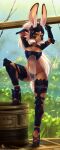  animal_ears bikini_armor bunny_ears final_fantasy fluff-kevlar fran see_through 