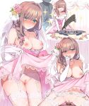  breasts censored dress fishnets garter_belt mankai_kaika nijisanji nipples no_bra nopan open_shirt penis photoshop pussy pussy_juice sex skirt_lift stockings suzuhara_ruru thighhighs uncensored wedding_dress 