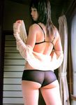  akiyama_rina asian ass highres lingerie photo see-through underwear 