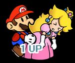  &gt;.&lt; 1boy 1girl 1up animated animated_gif blonde_hair cap clothed_sex crown dress earrings elbow_gloves eyes_closed facial_hair gif gloves hat jewelry lowres mario mustache nintendo paper_mario parody princess princess_peach sex super_mario super_mario_bros. suspenders 